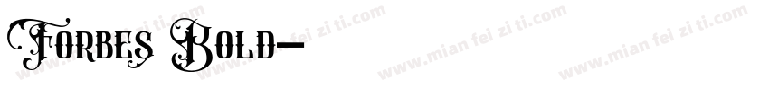 Forbes Bold字体转换